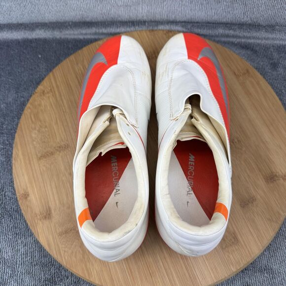 Nike Mercurial Vapor Soccer Shoes Womens Size 9 White Red FG Cleats 354723-108 - Picture 6 of 11
